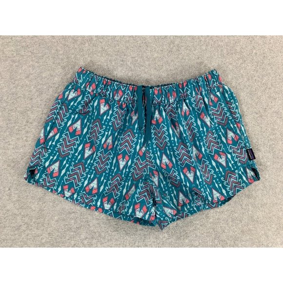 Patagonia Pants - Patagonia Nylon Aztec Outdoor Shorts (Women's‎ Small) Blue